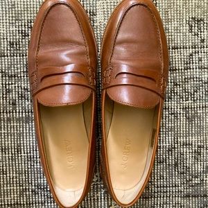 JCREW leather loafers in worn once